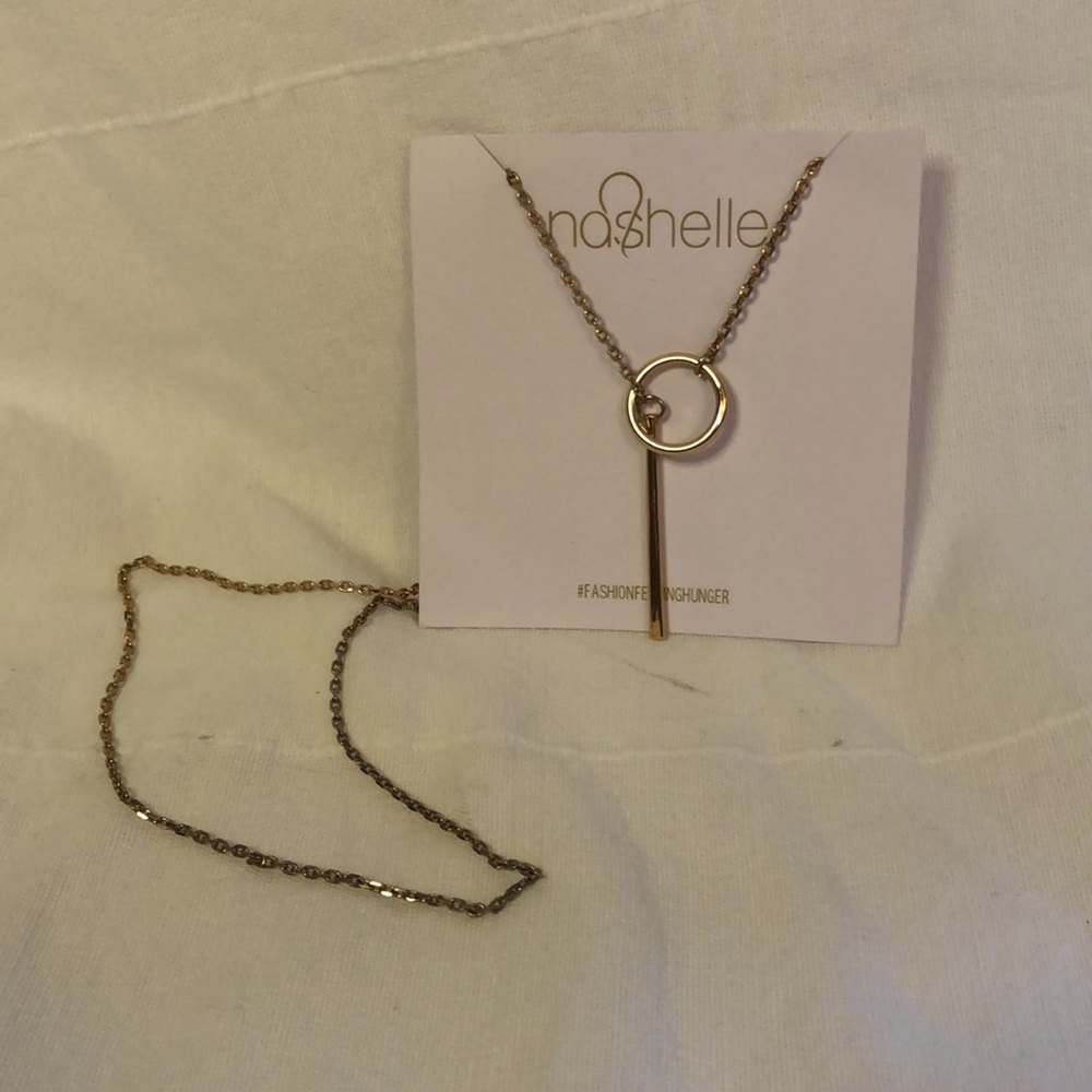 Nashelle gold Lariat Necklace - Cause Box